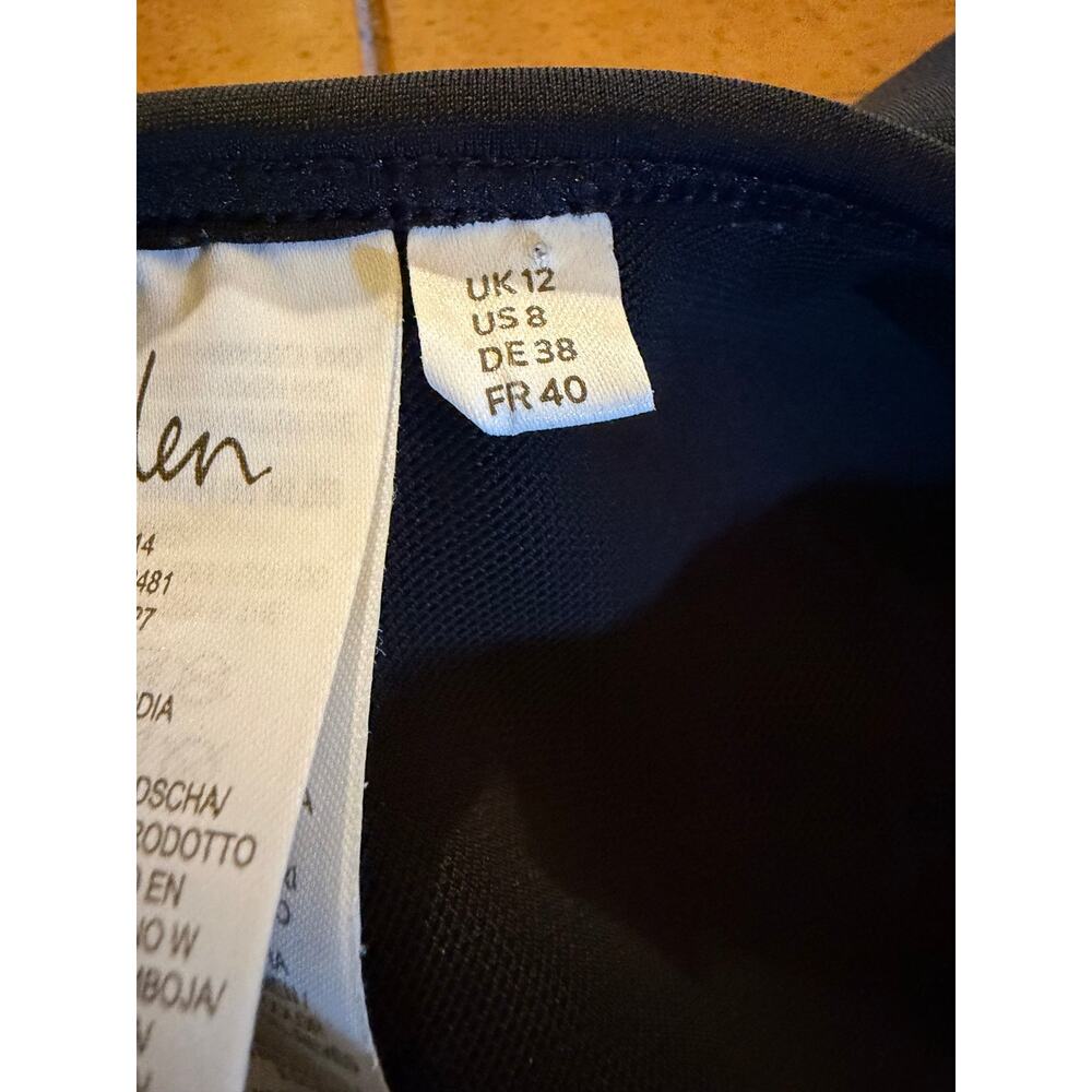 Boden One-Piece Swimsuit Womens Size 8 black One-Shoulder Ruffle - Picture 3 of 4